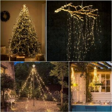 Ağaç Dalı Animasyonlu Led Yılbaşı Süsü 2 Metre 200 Ledli Yılbaşı Ağacı Süsü SNC-404