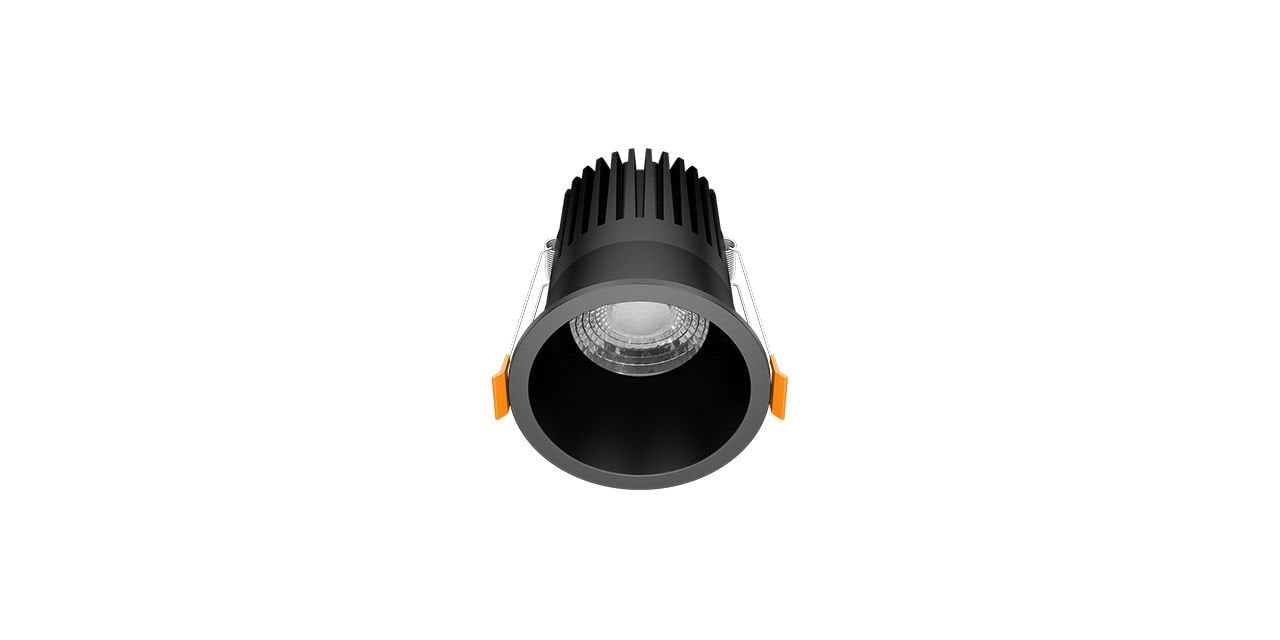 Goya 14 Watt Yuvarlak Samsung Ledli Spot Armatür GY 1730-14 2700K (Sarı Işık) - Siyah - Dimsiz