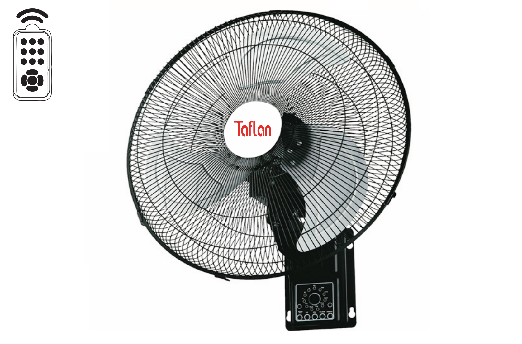 Kaşkar Taflan FAW-20R 130W Kumandalı 3 Kademeli Metal Gövde Sanayi Tipi Duvar Vantilatörü 52CM
