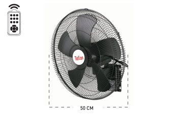 Kaşkar Taflan FAW-20PR 130W Kumandalı 3 Kademeli Metal Gövde Sanayi Tipi Duvar Vantilatörü 50CM