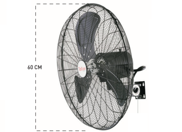 Kaşkar Taflan FAW-24 200W 3 Kademeli Metal Gövde Sanayi Tipi Duvar Vantilatörü 60CM