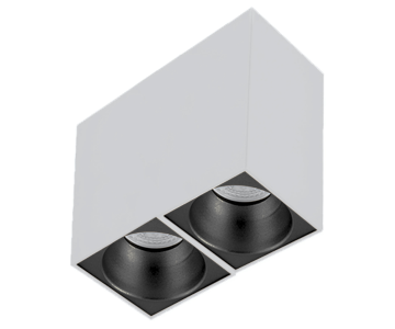 Sıva Üstü Kare Led Spot Armatür 8x16x14 Cm Beyaz - Siyah Ampulsuz