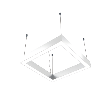 Kare Linear Aydınlatma Modern Led Avize Lineer Armatür 80x80CM - 4000K (Natural Işık) - Beyaz - Askısız