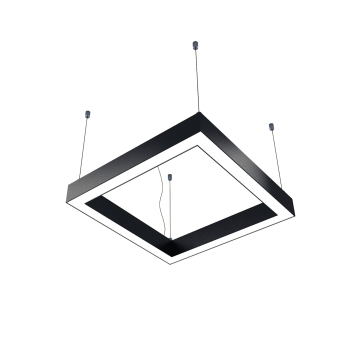 Kare Linear Aydınlatma Modern Led Avize Lineer Armatür 80x80CM - 4000K (Natural Işık) - Beyaz - Askısız