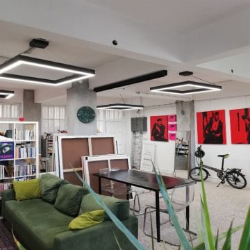 Kare Linear Aydınlatma Modern Led Avize Lineer Armatür 80x80CM - 4000K (Natural Işık) - Beyaz - Askısız