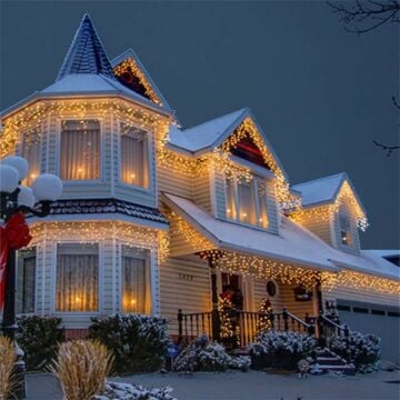 Animasyonlu Led Perde Yılbaşı Süsü 3x1 Metre 120 Ledli Perde Yılbaşı Ağacı Süsü Fiş Tipi SNC-417