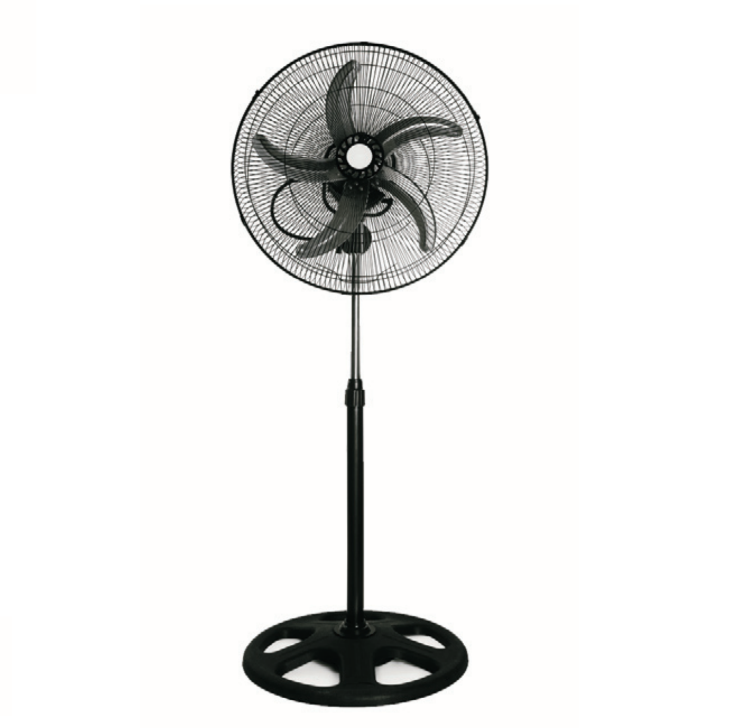 Kaşkar Taflan 75W 3 Kademeli 5 Pervaneli Siyah Gövde Sanayi Tipi Ayaklı Vantilatörü 45CM