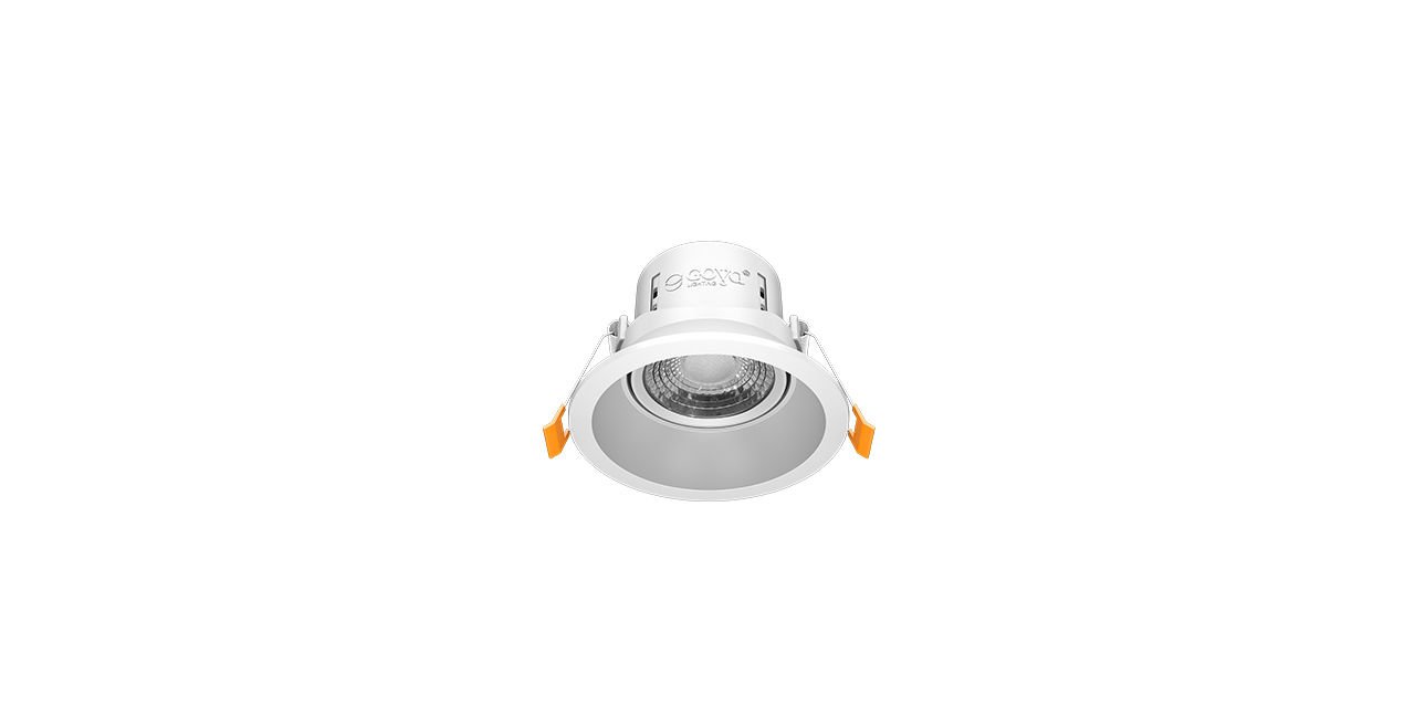 Goya 8 Watt Yuvarlak Dimlenebilir Samsung Ledli Spot Armatür GY 1735-8 2700K (Sarı Işık) - Beyaz - Beyaz - Dimli