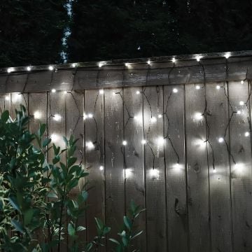 Flaşlı Saçak Bahçe Led Yılbaşı Süsü 2 Metre 144 Ledli Ağ Yılbaşı Ağacı Süsü Beyaz Kablo SNC-501