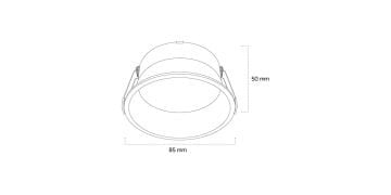 Goya 8 Watt Yuvarlak Samsung Ledli Spot Armatür GY 1774-8