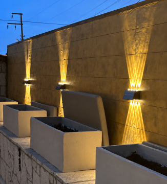 Cata 20W Solar Şarjlı Led Duvar Bahçe Aydınlatma Aplik Gün Işığı CT-8010