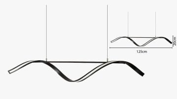 Sarmaşık Modern Led Avize Sarkıt Linear Aydınlatma Sarkıt Lineer Avize 4000K (Natural Işık) - Beyaz