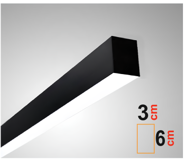 Linear Aydınlatma 300Cm Samsung Led Sıva Üstü Led Lineer Armatür 6×3 Cm Kasa