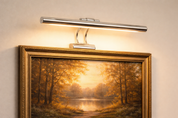 Krom Kasa Ayna ve Tablo Üstü Flüt Aplik 35CM