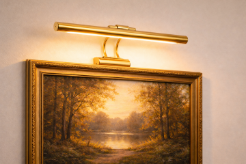 Gold Kasa Ayna ve Tablo Üstü Flüt Aplik 35CM