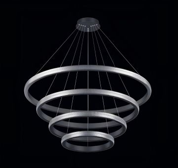 Goya 40 Watt Samsung Ledli Dekoratif Sarkıt Yuvarlak Kristal Linear Aydınlatma 40CM GY 8260-40
