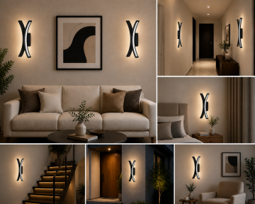 X Modern Led Duvar Apliği Dekoratif Aplik Duvar Aydınlatma