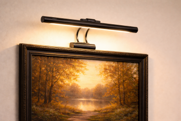 Siyah Kasa Ayna ve Tablo Üstü Flüt Aplik 35CM