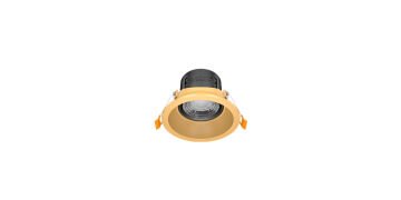 Goya 8 Watt Yuvarlak Dimlenebilir Samsung Ledli Spot Armatür GY 1735-8 3000  K (Gün Işığı) - Siyah - Gold - Dimli