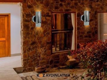 Platin Kasa Dekoratif Çift Yönlü Duvar Aplik Aydınlatma