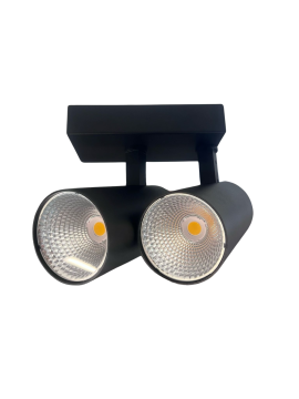 Samsung Led 2x30W Rozanslı Sıva Üstü Spot Armatür Aydınlatma Metal Kasa Siyah