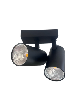 Samsung Led 2x30W Rozanslı Sıva Üstü Spot Armatür Aydınlatma Metal Kasa Siyah