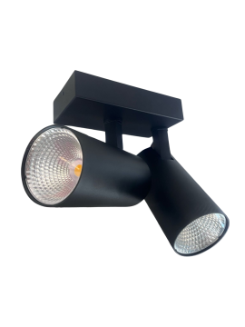 Samsung Led 2x40W Rozanslı Sıva Üstü Spot Armatür Aydınlatma Metal Kasa Siyah