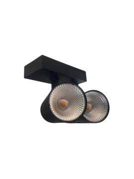 Samsung Led 2x40W Rozanslı Sıva Üstü Spot Armatür Aydınlatma Metal Kasa Siyah