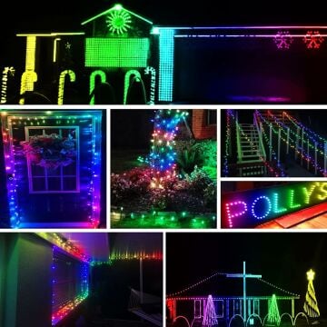 Animasyonlu Renkli Bahçe Led Saçak Yılbaşı Süsü 10 Metre 100 Ledli Saçak Yılbaşı Ağacı Süsü SNC-511