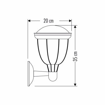 Cata Torino Dekoratif Bahçe Aydınlatma Armatürü CT-7019
