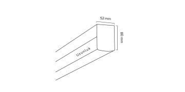 Goya 74 Watt Samsung Ledli Dekoratif Sarkıt Linear Armatür 180CM GY 8036-180 4000K (Natural Işık) - Siyah - Tavaya Montaj