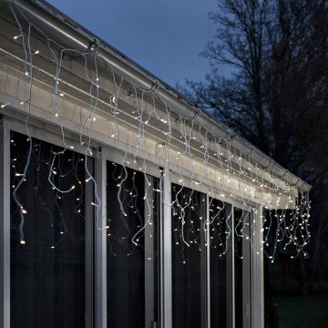 Saçak Karma Işık Flaşlı Led Yılbaşı Süsü 2 Metre 144 Ledli Yılbaşı Ağacı Süsü Beyaz Kablo SNC-514