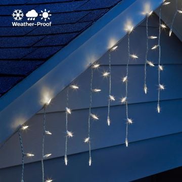 Saçak Karma Işık Flaşlı Led Yılbaşı Süsü 2 Metre 144 Ledli Yılbaşı Ağacı Süsü Şeffaf Kablo SNC-516