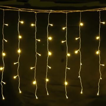Saçak Karma Işık Flaşlı Led Yılbaşı Süsü 2x1,5 Metre 240 Ledli Yılbaşı Ağacı Süsü Beyaz Kablo SNC-519