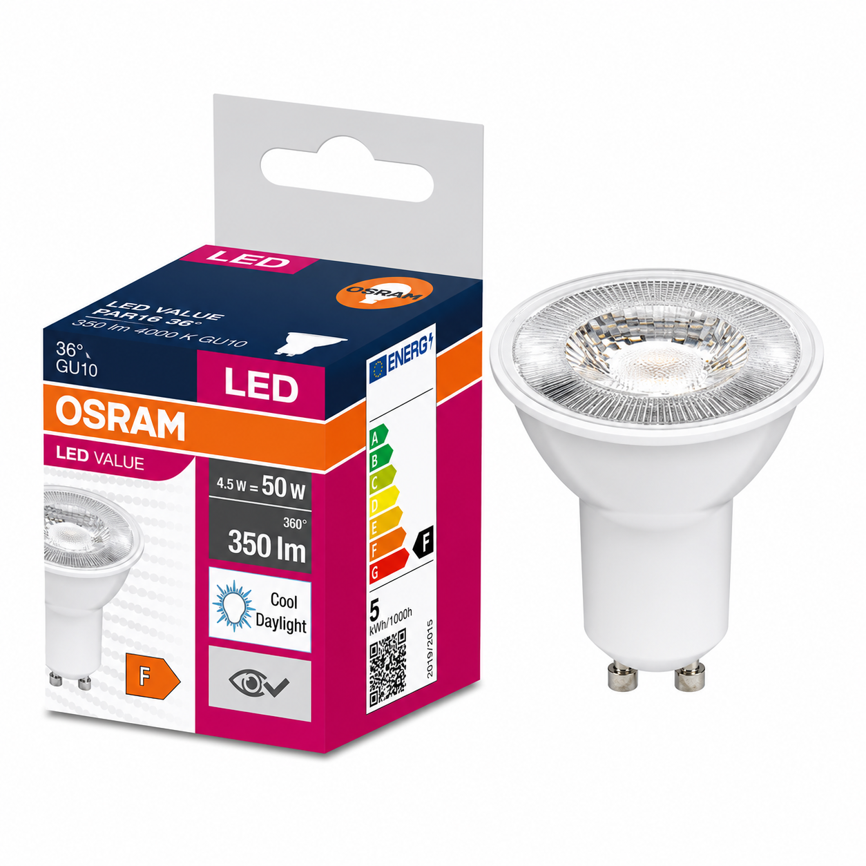 Osram 4,5 Watt GU10 Duylu Çanak Ampul 4000K Natural Işık AC62644