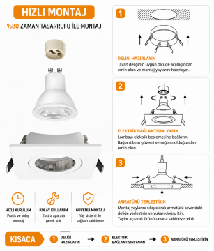 Osram 4,5 Watt GU10 Duylu Çanak Ampul 6500K Beyaz Işık AC62645