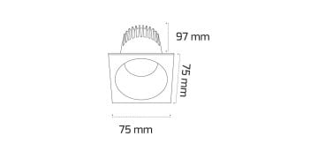 Goya 14 Watt Kare Samsung Ledli Spot Armatür GY 1731-14