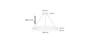 Goya 100 Watt Samsung Ledli Dekoratif Sarkıt Yuvarlak Kristal Linear Aydınlatma 100CM GY 8260-100