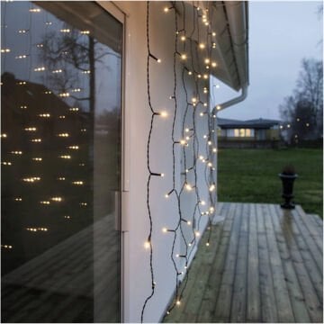 Sarkıt Saçak Led Yılbaşı Süsü 2x2 Metre 400 Ledli Saçak Yılbaşı Ağacı Süsü Siyah Kablo SNC-602