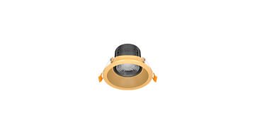 Goya 8 Watt Yuvarlak Dimlenebilir Samsung Ledli Spot Armatür GY 1735-8 6500K (Beyaz Işık) - Siyah - Gold - Dimsiz