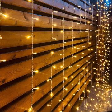 Flaşlı Sarkıt Saçak Led Yılbaşı Süsü 2x3 Metre 600 Ledli Saçak Yılbaşı Ağacı Süsü Fiş Tipi SNC-604