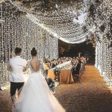 Flaşlı Sarkıt Saçak Led Yılbaşı Süsü 2x5 Metre 1000 Ledli Saçak Yılbaşı Ağacı Süsü Beyaz Kablo SNC-606