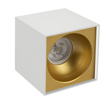 Sıva Üstü Kare Led Spot Armatür 10x10 Cm Beyaz - Altın