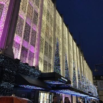 Flaşlı Sarkıt Saçak Led Yılbaşı Bina Süsü 2x10 Metre 2000 Ledli Saçak Bina Süsü Beyaz Kablo SNC-608
