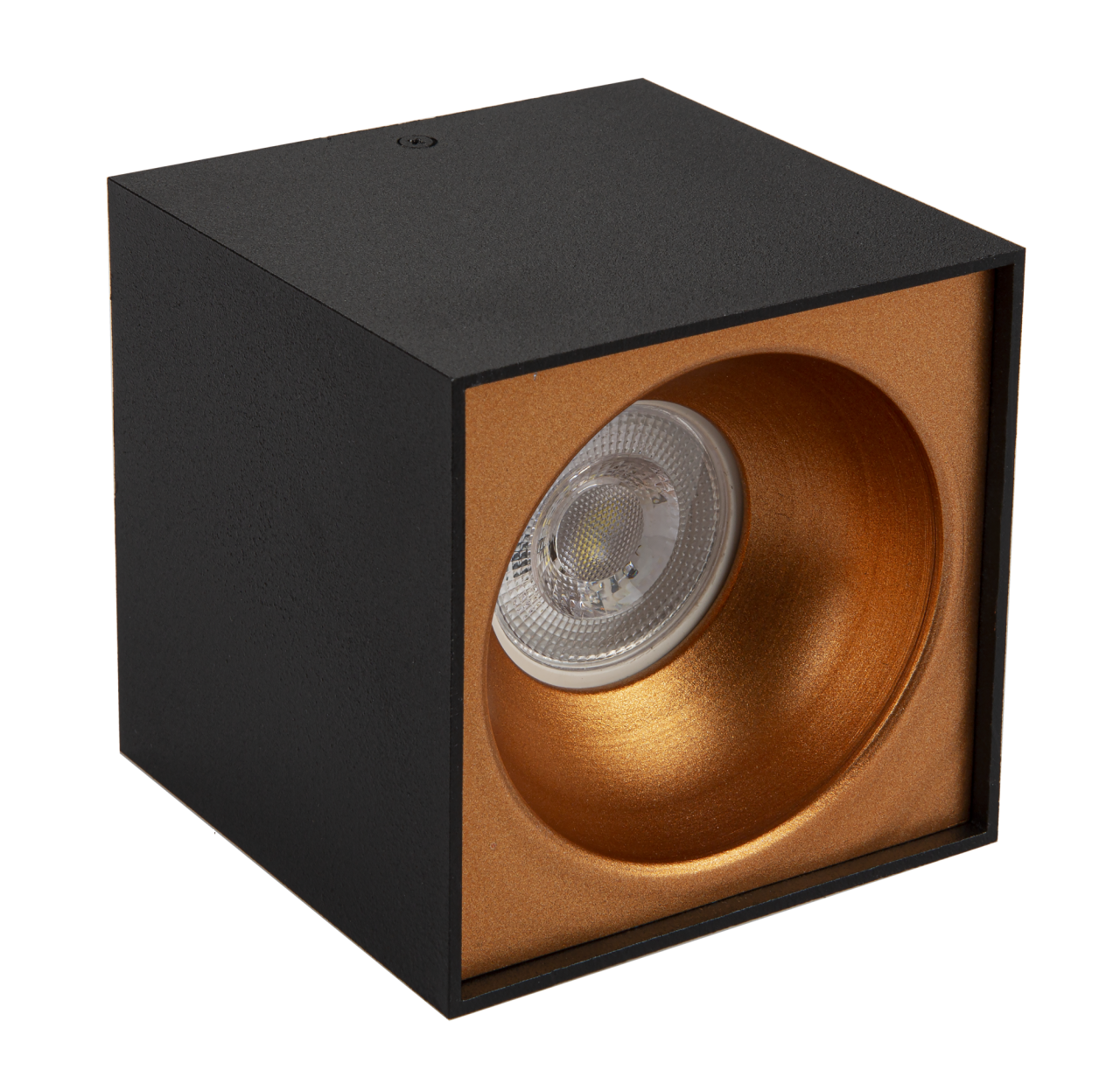 Sıva Üstü Kare Led Spot Armatür 10x10 Cm Siyah - Bakır