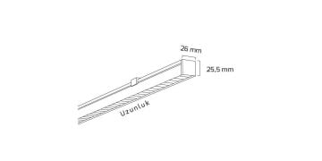 Goya 75 Watt Samsung Ledli Ultra Slim Lensli Dekoratif Sarkıt Linear Armatür 144CM GY 8053-144