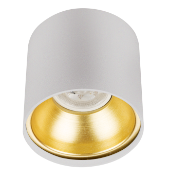 Sıva Üstü Silindir Led Spot Armatür 10x10 Cm Beyaz - Altın