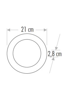 Cata 18 Watt Sıva Üstü Yuvarlak Led Panel Aydınlatma Siyah Kasa CT-5235 3200K (Gün Işığı)