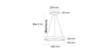 Goya 80 Watt Samsung Ledli Dekoratif Sarkıt Yuvarlak Kristal Linear Aydınlatma 40CM GY 8261-40