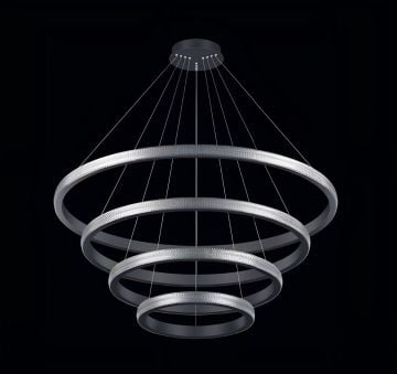 Goya 80 Watt Samsung Ledli Dekoratif Sarkıt Yuvarlak Kristal Linear Aydınlatma 40CM GY 8261-40